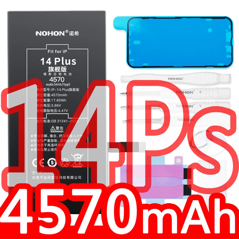 NOHON phone Battery for Apple Iphone 5 6 S 7 8plus X Xr Xs Max 11 12 Pro 13 14 plus Replacement Bateria Lithium Polymer Bateria