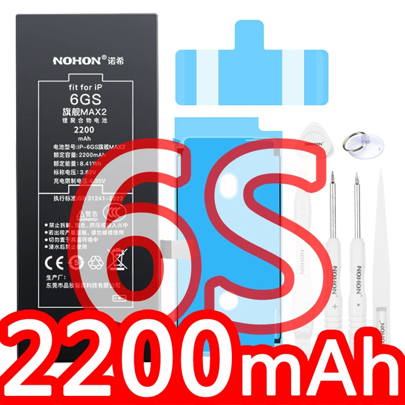 NOHON phone Battery for Apple Iphone 5 6 S 7 8plus X Xr Xs Max 11 12 Pro 13 14 plus Replacement Bateria Lithium Polymer Bateria