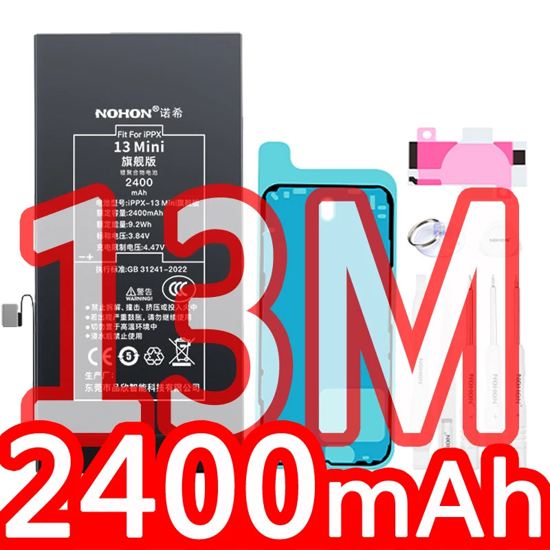 NOHON phone Battery for Apple Iphone 5 6 S 7 8plus X Xr Xs Max 11 12 Pro 13 14 plus Replacement Bateria Lithium Polymer Bateria