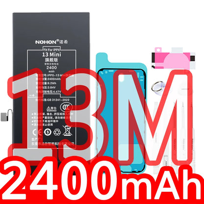 NOHON phone Battery for Apple Iphone 5 6 S 7 8plus X Xr Xs Max 11 12 Pro 13 14 plus Replacement Bateria Lithium Polymer Bateria