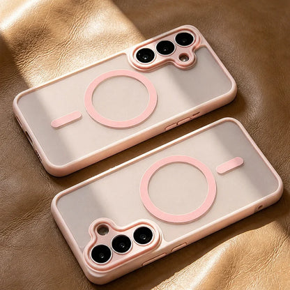 Luxurious Magsafe magnetic phone case, For Samsung A57 A37 A56 A36 A16 A17 A26 S26 Ultra S25FE S24 , lens protection cover