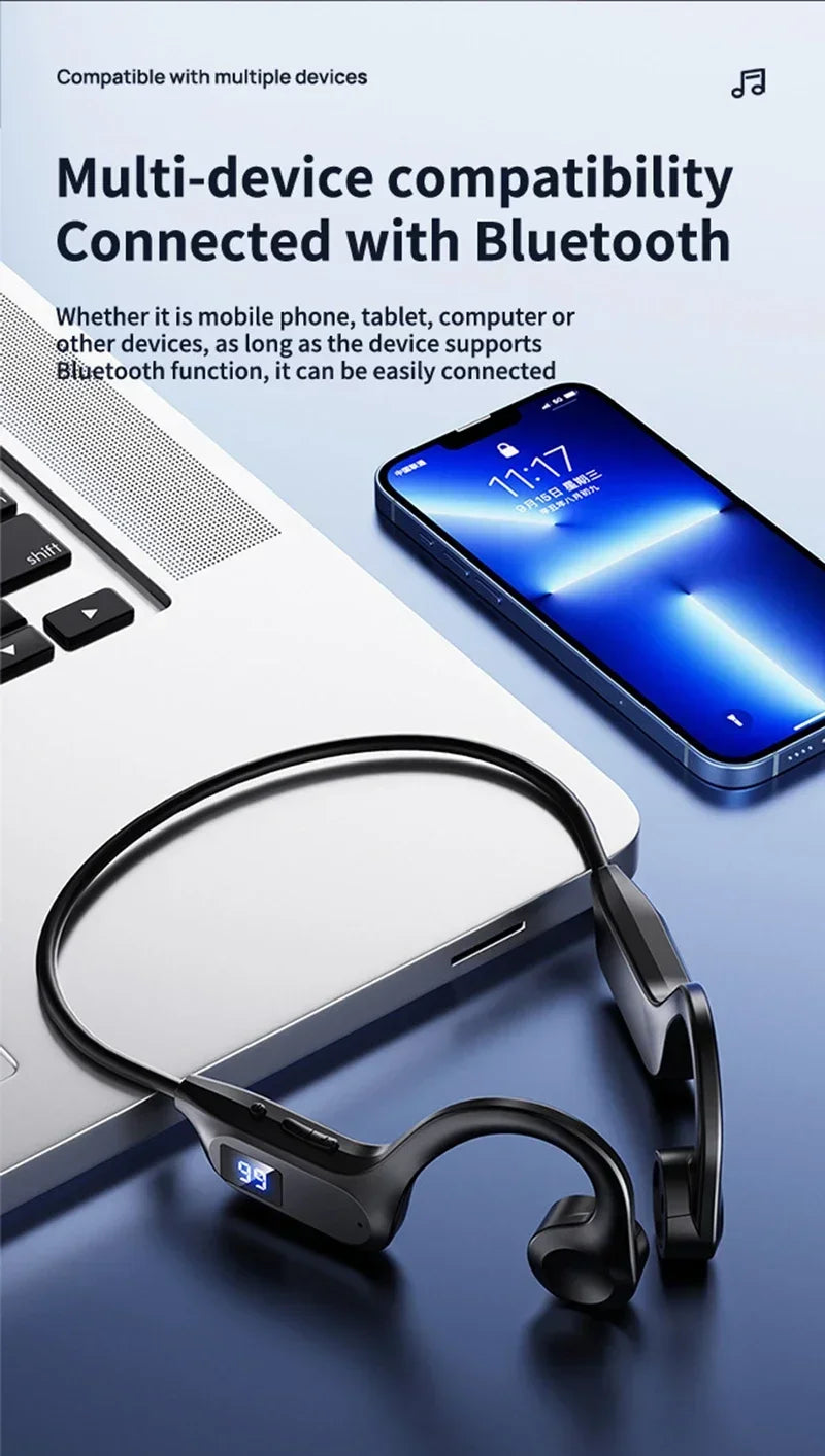 Lenovo X7 Wireless Earphone Bone Conduction Bluetooth Headphone Waterproof Hand-free With Mic For Running Sport Swimming