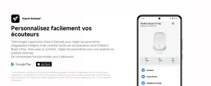 Redmi Buds 6 Play – Écouteurs Bluetooth Sans Fil