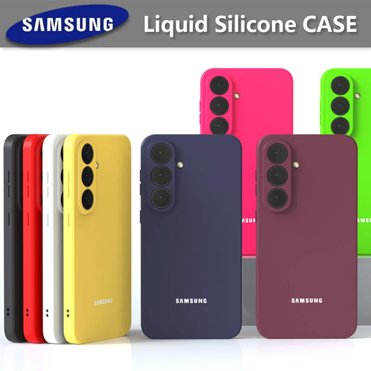 For Samsung Galaxy S26 S25 S24 S23 S22 S21 S20 Case Liquid Silicone Soft-Touch Shell S25 FE S26 Ultra S26 Plus S24FE Full Cover