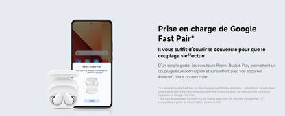 Redmi Buds 6 Play – Écouteurs Bluetooth Sans Fil