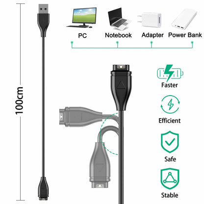 Câble Chargeur USB 1 m pour Montres Garmin