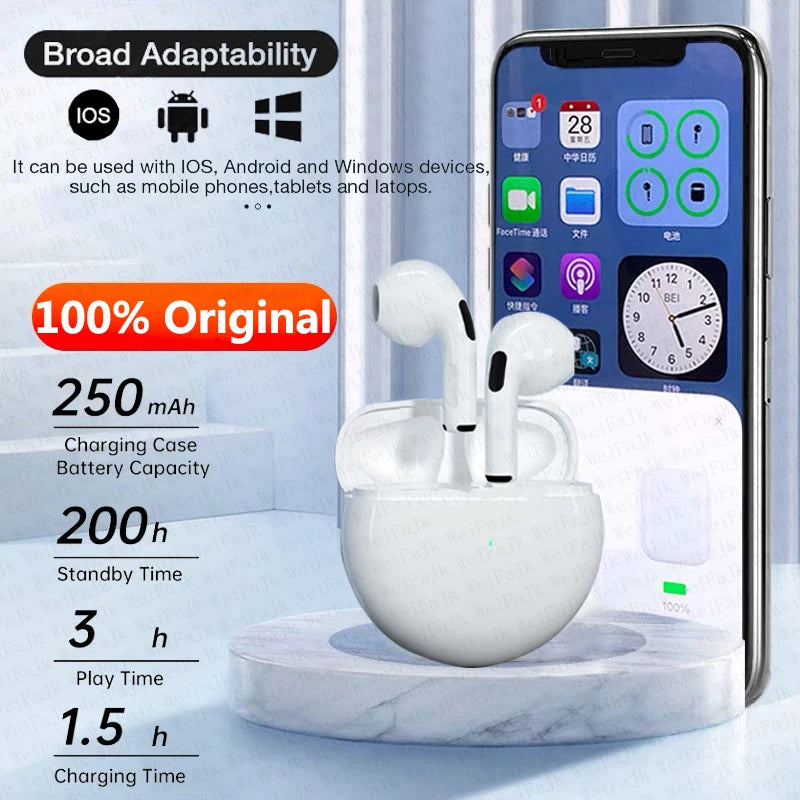 Original Wireless Bluetooth Earphones In Ear Earbuds Sports Noise Cancelling Air Pro TWS Max Headset For Apple iPhone Headphones