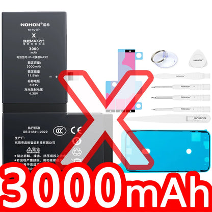 NOHON phone Battery for Apple Iphone 5 6 S 7 8plus X Xr Xs Max 11 12 Pro 13 14 plus Replacement Bateria Lithium Polymer Bateria