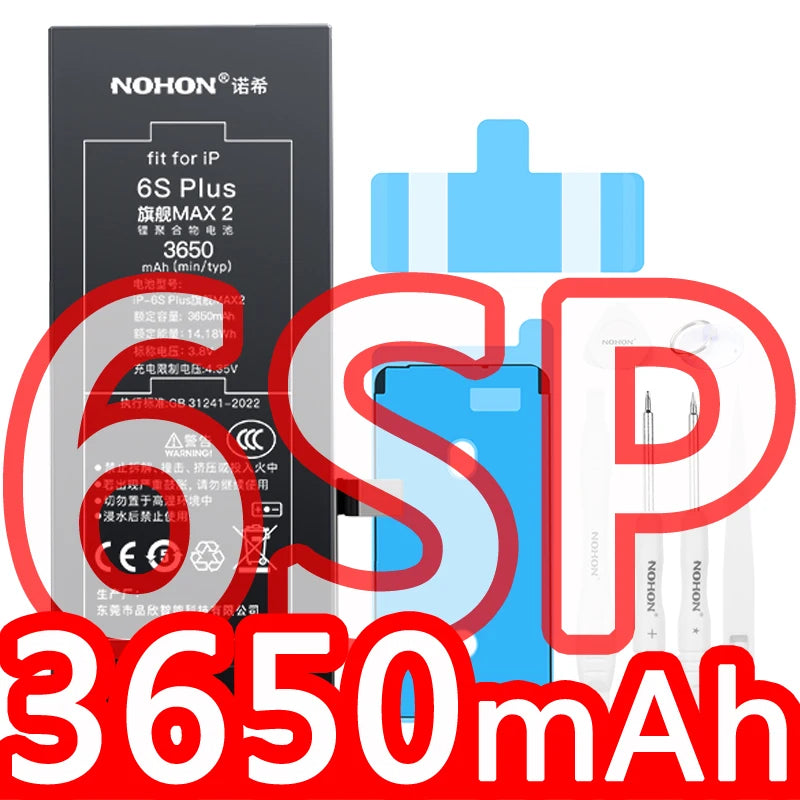 NOHON phone Battery for Apple Iphone 5 6 S 7 8plus X Xr Xs Max 11 12 Pro 13 14 plus Replacement Bateria Lithium Polymer Bateria