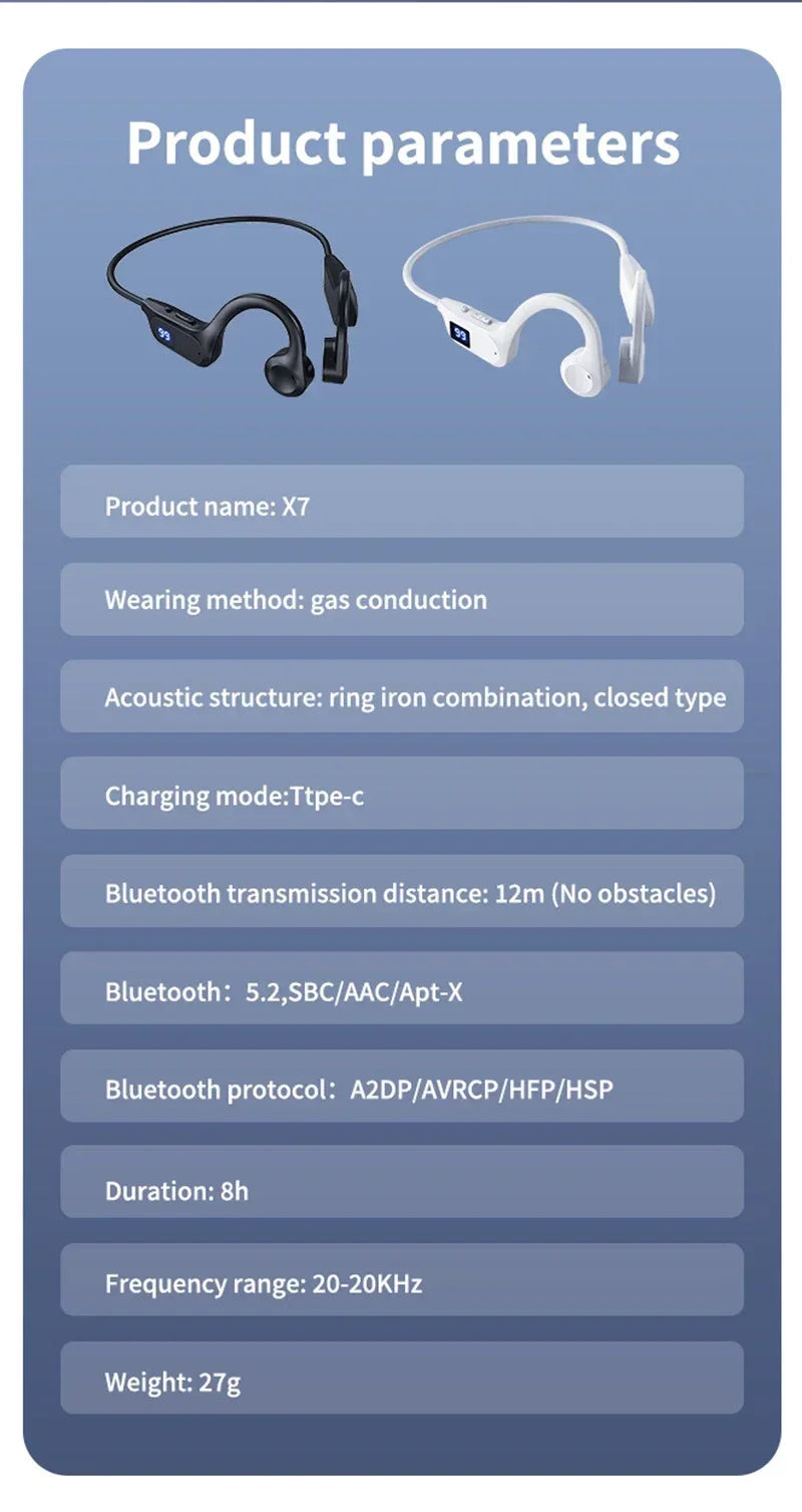 Lenovo X7 Wireless Earphone Bone Conduction Bluetooth Headphone Waterproof Hand-free With Mic For Running Sport Swimming