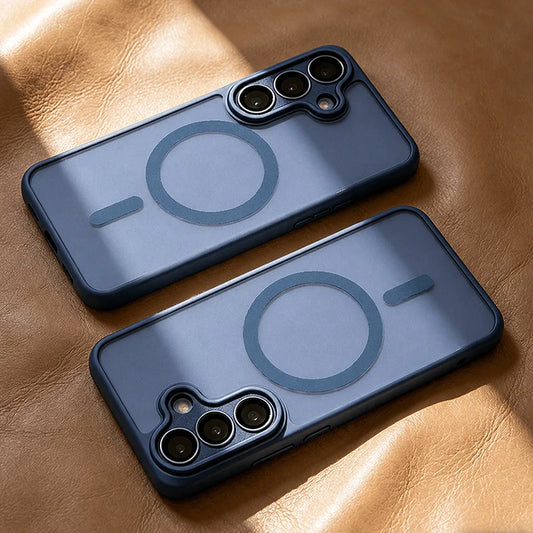 Luxurious Magsafe magnetic phone case, For Samsung A57 A37 A56 A36 A16 A17 A26 S26 Ultra S25FE S24 , lens protection cover