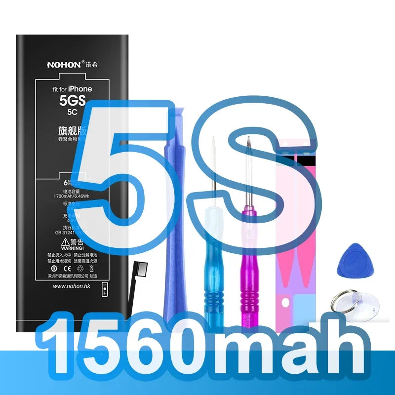 NOHON phone Battery for Apple Iphone 5 6 S 7 8plus X Xr Xs Max 11 12 Pro 13 14 plus Replacement Bateria Lithium Polymer Bateria