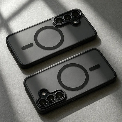 Luxurious Magsafe magnetic phone case, For Samsung A57 A37 A56 A36 A16 A17 A26 S26 Ultra S25FE S24 , lens protection cover