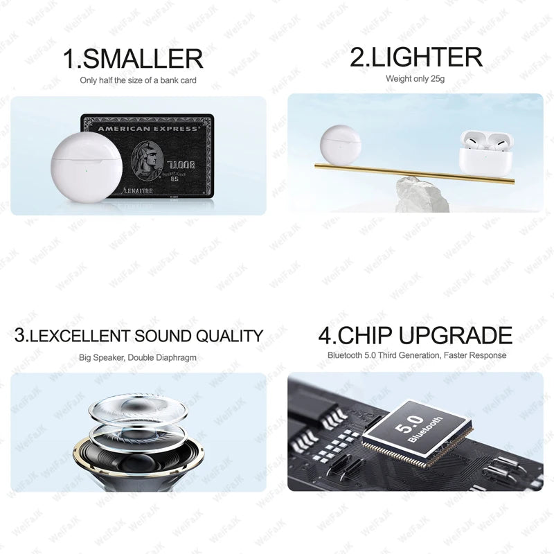 Original Wireless Bluetooth Earphones In Ear Earbuds Sports Noise Cancelling Air Pro TWS Max Headset For Apple iPhone Headphones