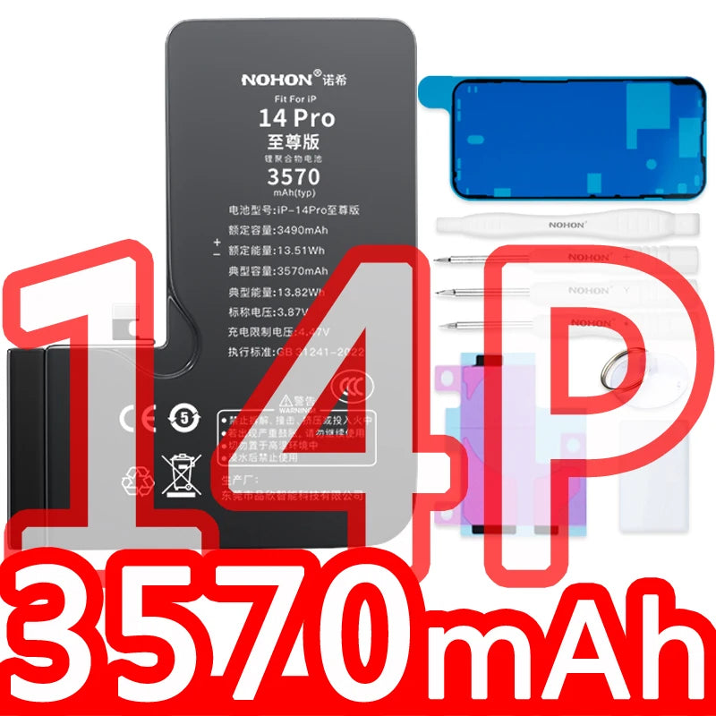 NOHON phone Battery for Apple Iphone 5 6 S 7 8plus X Xr Xs Max 11 12 Pro 13 14 plus Replacement Bateria Lithium Polymer Bateria