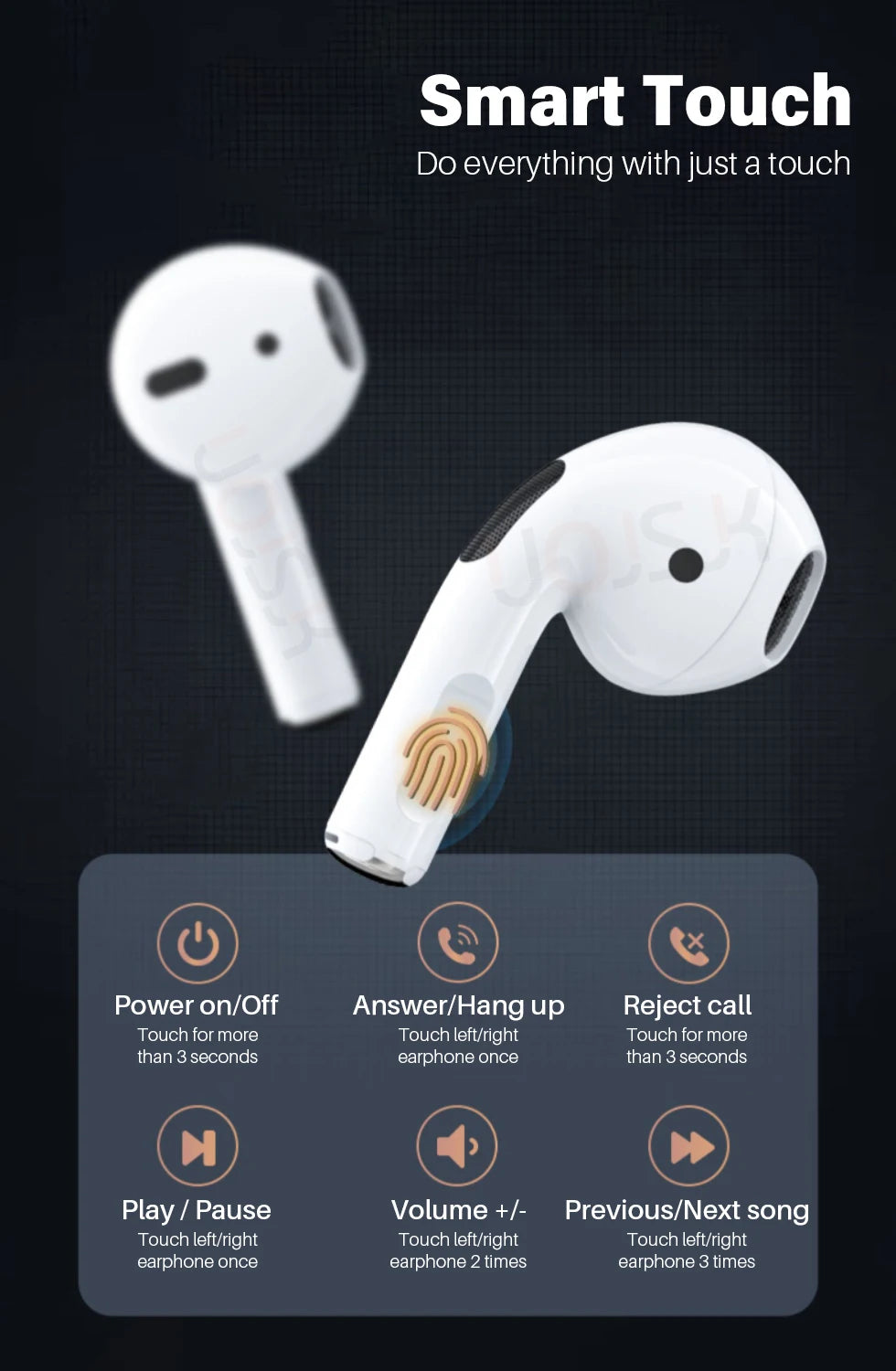 Original Wireless Bluetooth Earphones In Ear Earbuds Sports Noise Cancelling Air Pro TWS Max Headset For Apple iPhone Headphones