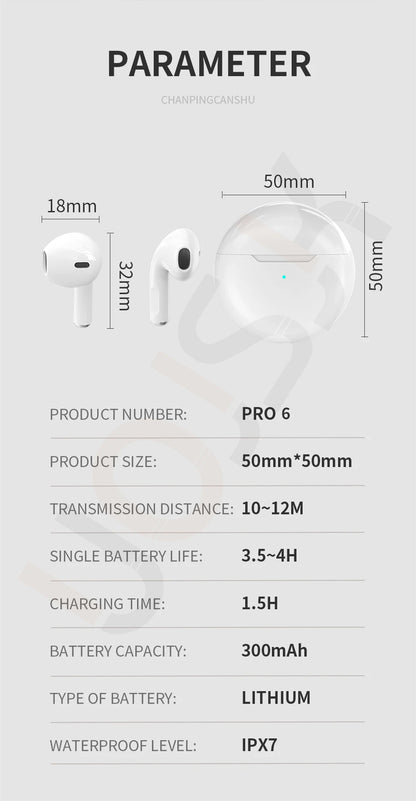 Original Wireless Bluetooth Earphones In Ear Earbuds Sports Noise Cancelling Air Pro TWS Max Headset For Apple iPhone Headphones
