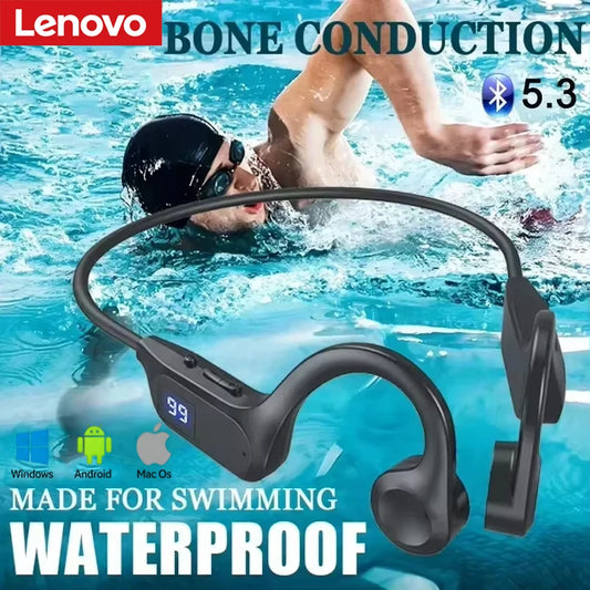 Lenovo X7 Wireless Earphone Bone Conduction Bluetooth Headphone Waterproof Hand-free With Mic For Running Sport Swimming