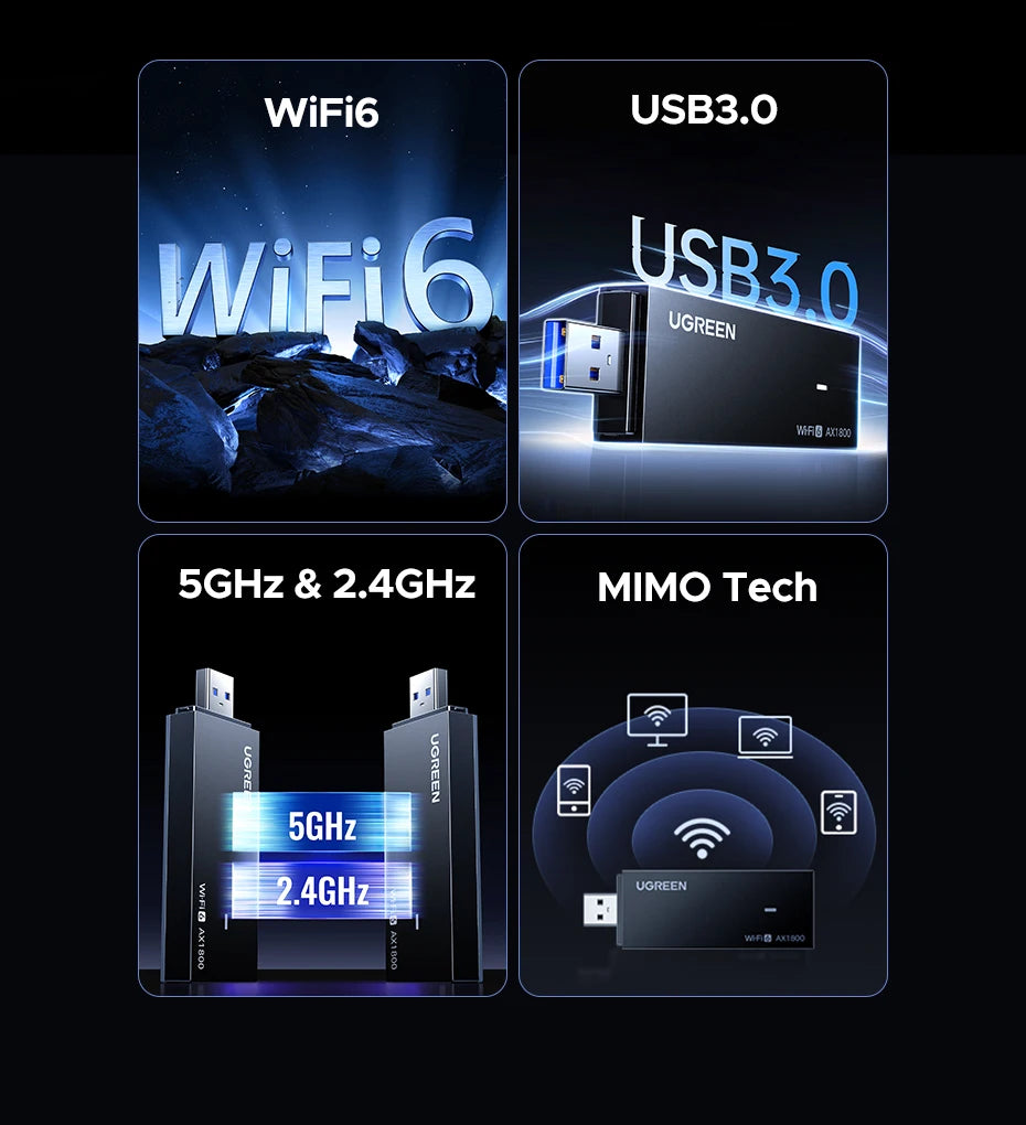 Adaptateur WiFi 6 UGREEN AX1800